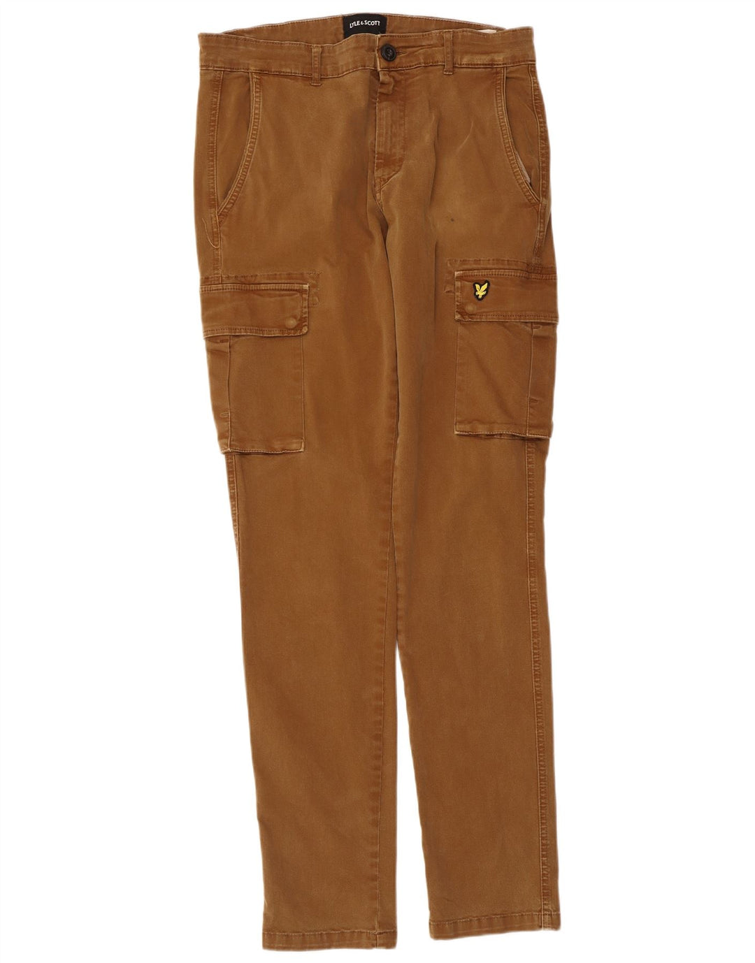 Мужские узкие брюки-карго Lyle & Scott W32 L33, коричневые, хлопковые
