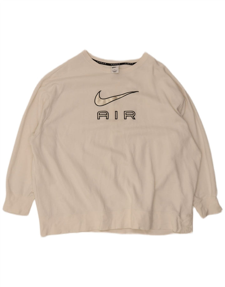 Мужской оверсайз-толстовка с рисунком Nike 3XL, белый хлопок