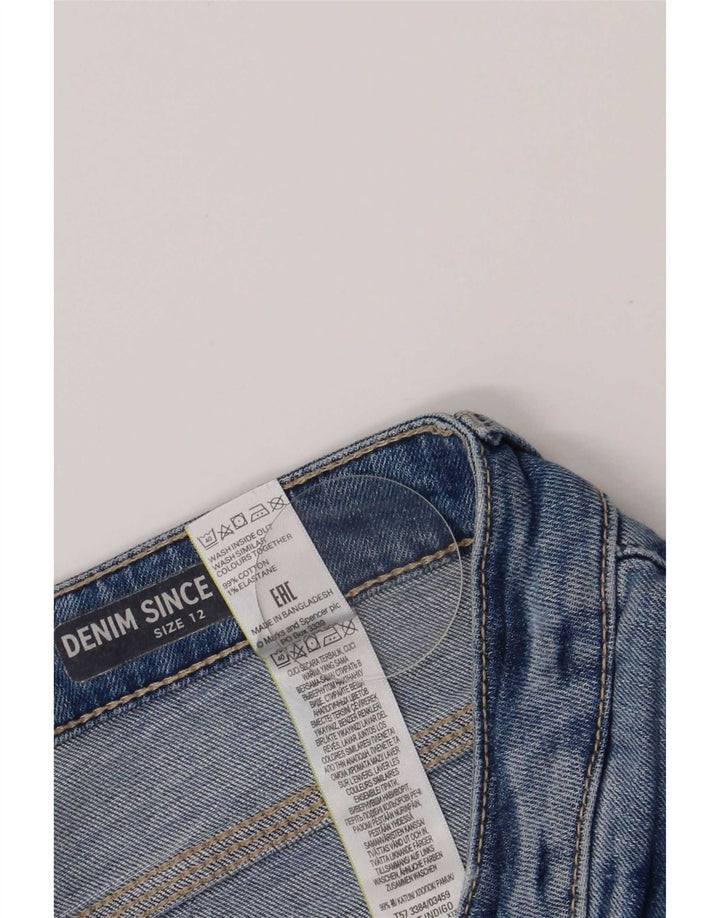Женские джинсовые шорты Marks & Spencer UK 12, средний размер W30, синий хлопок