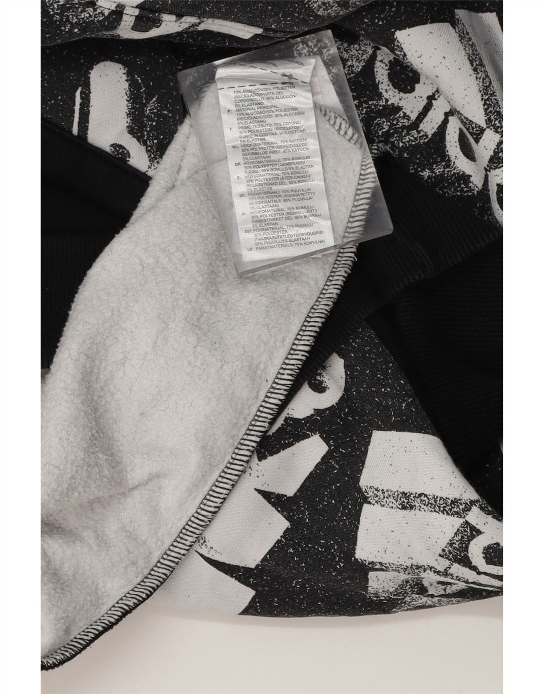 Мужской джемпер с капюшоном ADIDAS, большой черный, хлопок с цветными блоками