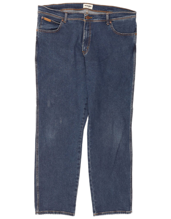 Мужские прямые джинсы Wrangler Texas W42 L32, синий хлопок