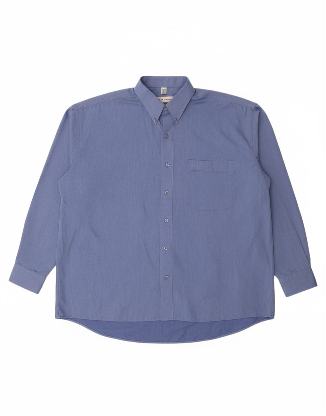PIERRE CARDIN Mens Shirt Size 43 Large Blue Striped Polyester Classic