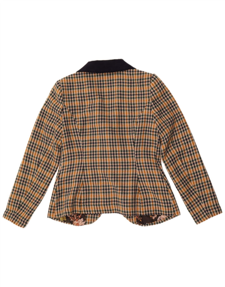 Женский пиджак Joe Browns UK 12, средний разноцветный с узором "гусиные лапки"