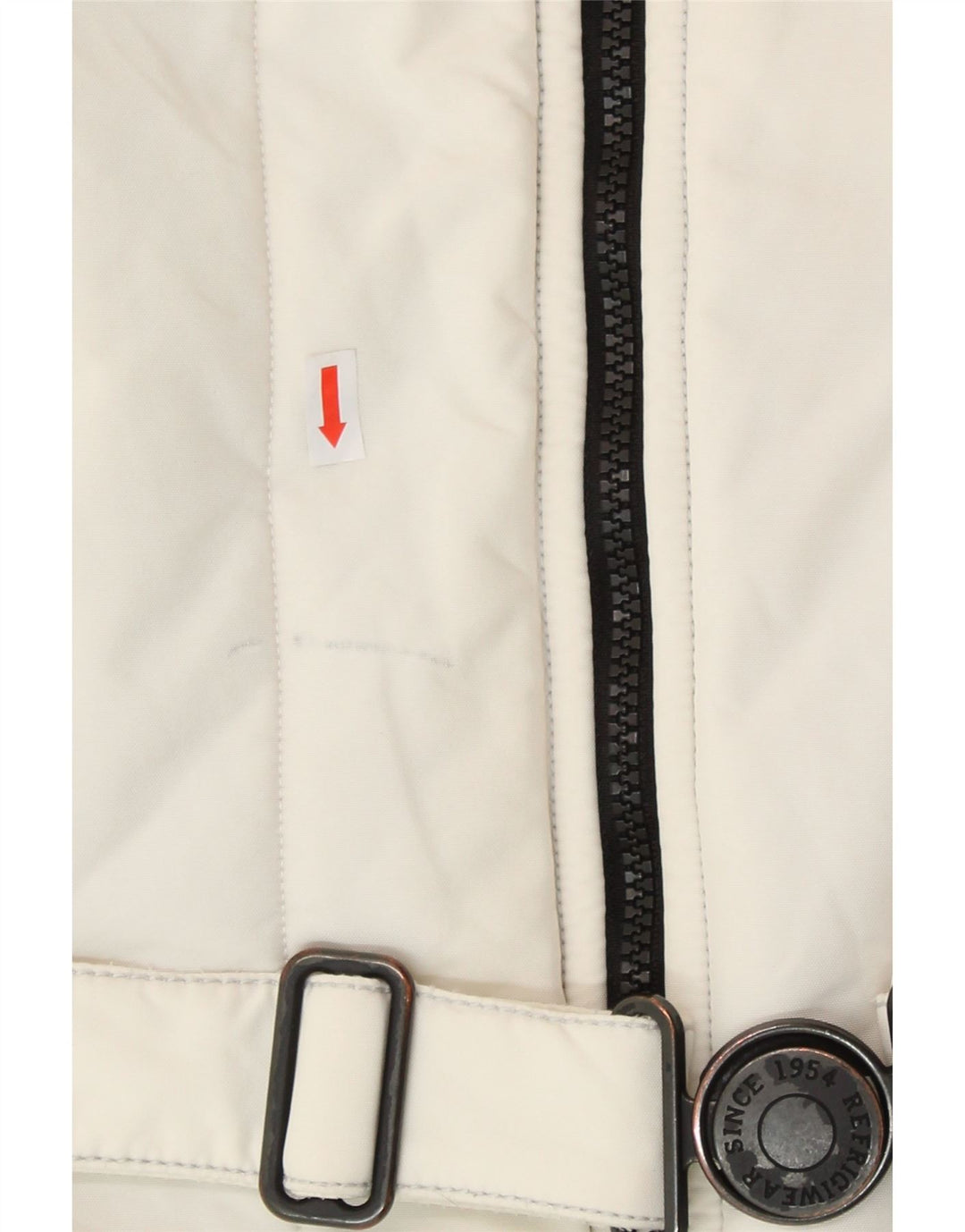 REFRIGIWEAR Girls Hooded Bomber Jacket 13-14 Years White Polyamide Vintage Refrigiwear and Second-Hand Refrigiwear from Messina Hembry 
