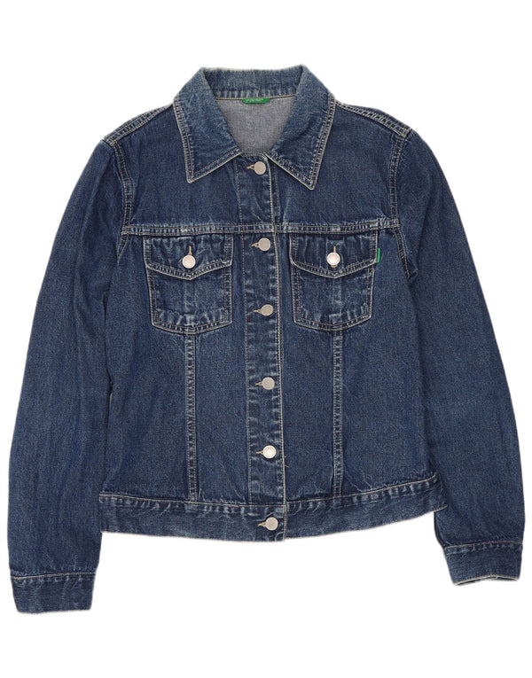 Женская джинсовая куртка Benetton UK 10, маленькая синяя