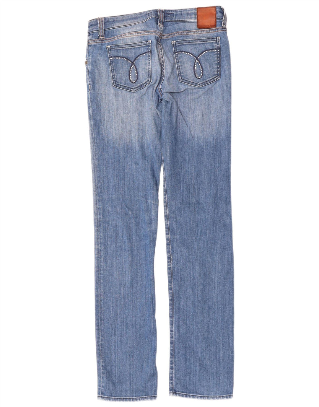 CALVIN KLEIN Женские узкие джинсы стандартного кроя W28 L33, синие, хлопок