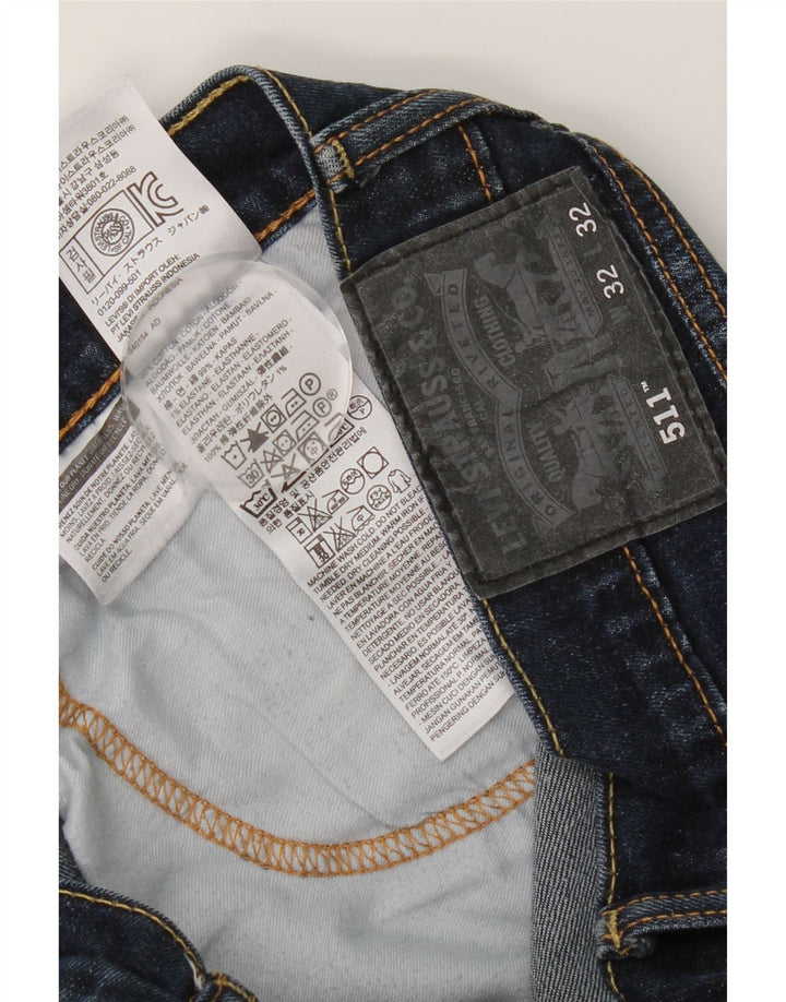 Мужские джинсы Levi's 511 Slim W32 L32 Темно-синие, хлопок