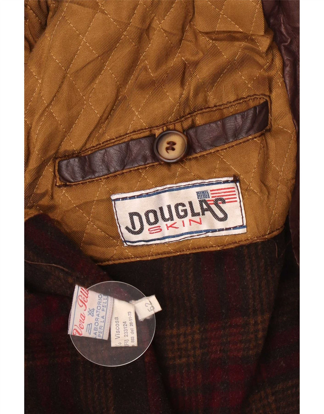 Мужская кожаная куртка Douglas EU 52 XL Коричневая классическая