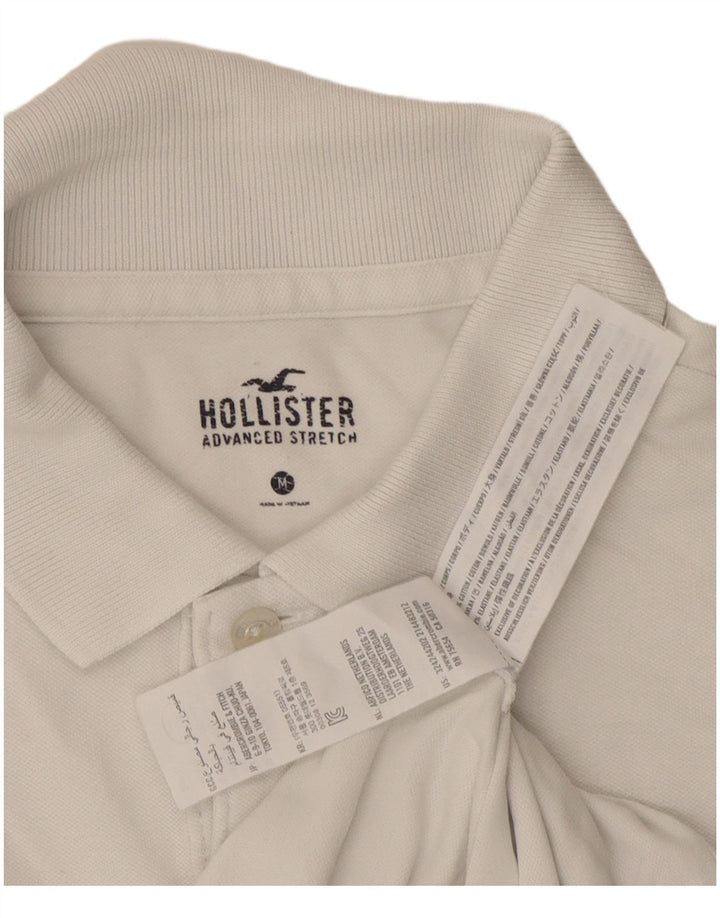 Мужская рубашка поло Hollister, средний белый хлопок