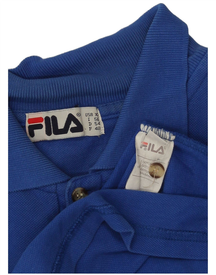 Мужская рубашка-поло Fila XL, синяя, хлопок