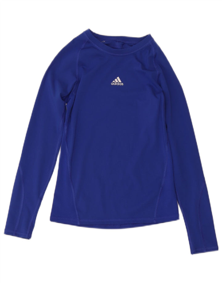 Adidas Boys Climacool Топ с длинными рукавами 11-12 лет, синий полиэстер