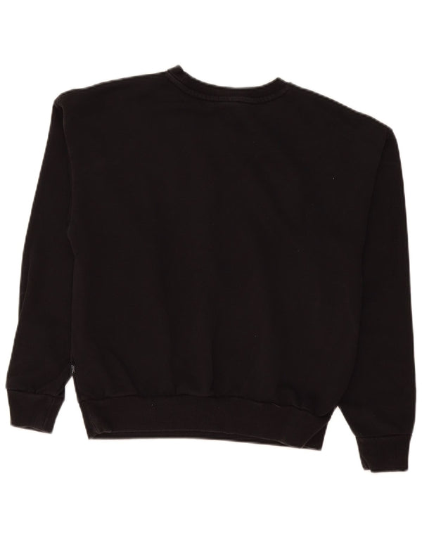 Женский свитер большого размера с рисунком Puma UK 6 XS, черный хлопок