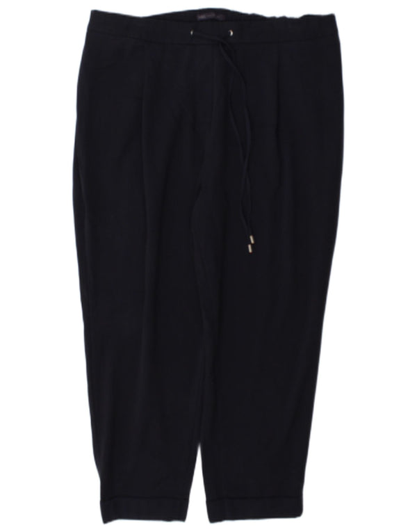 Женские укороченные брюки Marks & Spencer UK 16, большие W38 L25, темно-синие