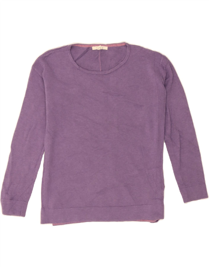 WHITE STUFF Womens Oversized Crew Neck Jumper Sweater UK 8 Small Purple Vintage White Stuff and Second-Hand White Stuff from Messina Hembry 