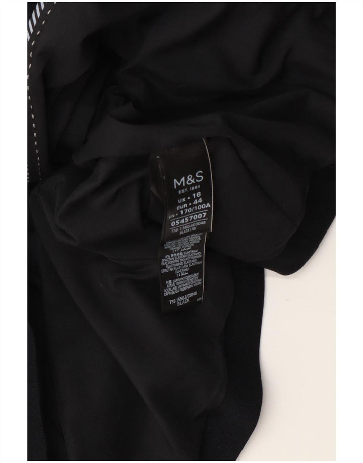Женский укороченный пиджак с 2 пуговицами Marks & Spencer, Великобритания 16, большой черный