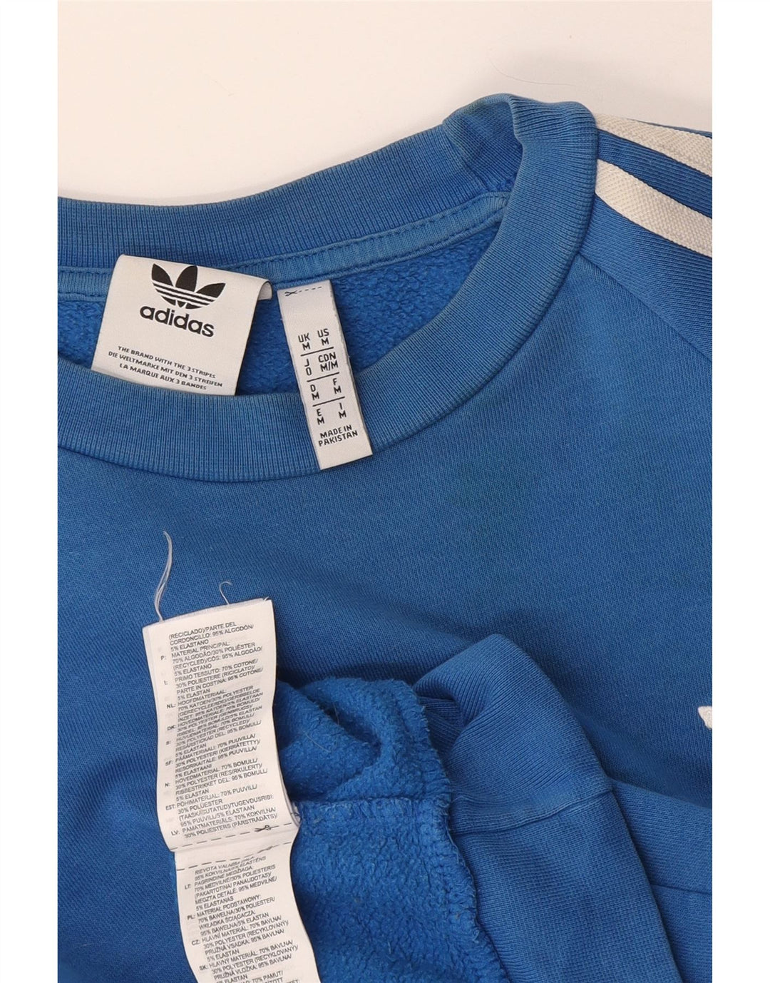 Мужской свитер Adidas, джемпер среднего синего цвета, хлопок