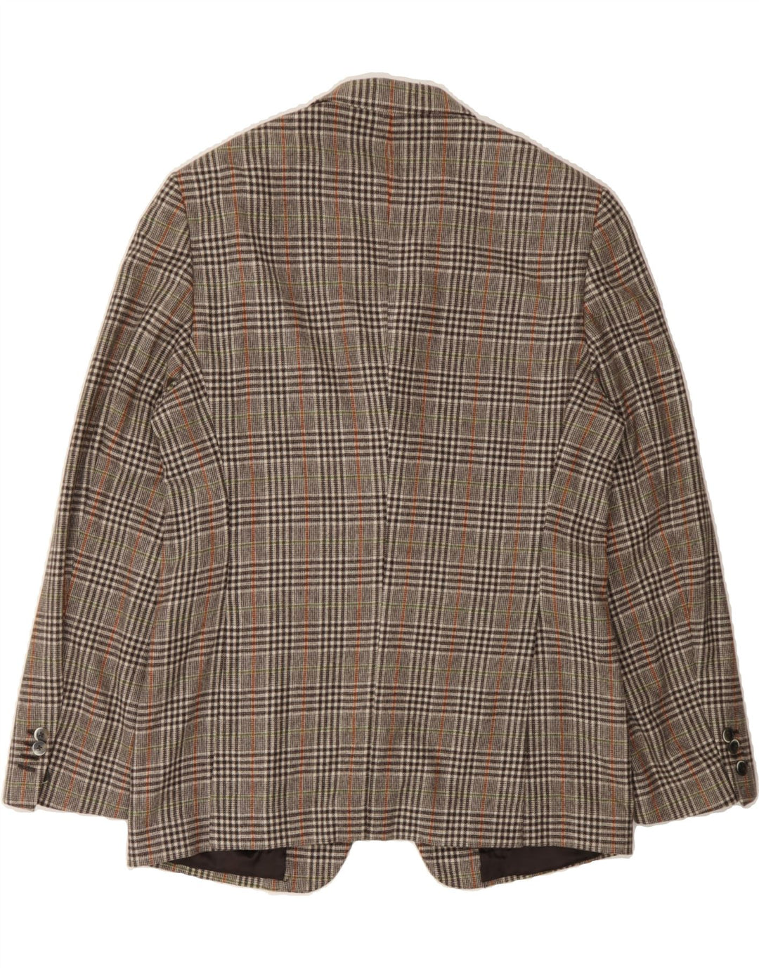 DAVID SCOTT Mens 3 Button Blazer Jacket UK 38 Medium Brown Houndstooth Vintage David Scott and Second-Hand David Scott from Messina Hembry 