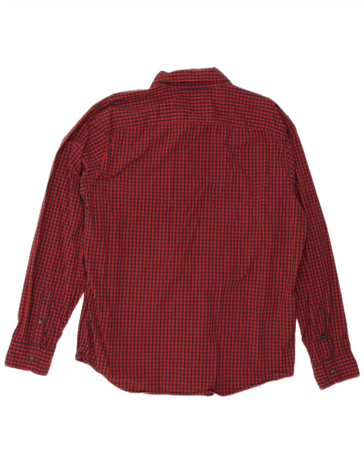 ABERCROMBIE & FITCH Mens Shirt XL Red Gingham Cotton