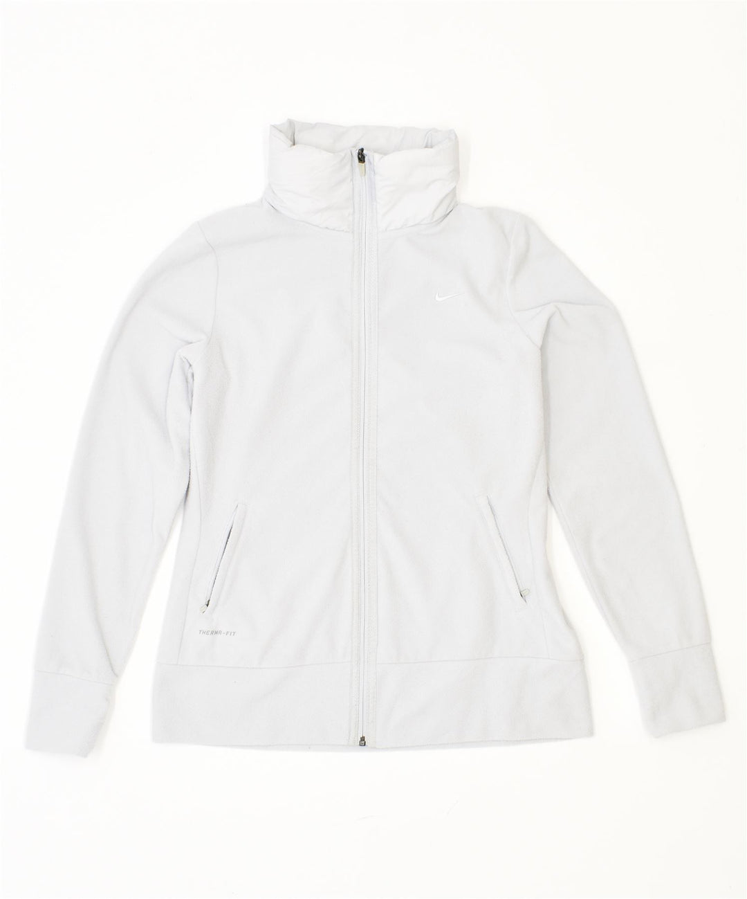 Женская флисовая куртка NIKE Therma Fit UK 14, большой размер, серый полиэстер