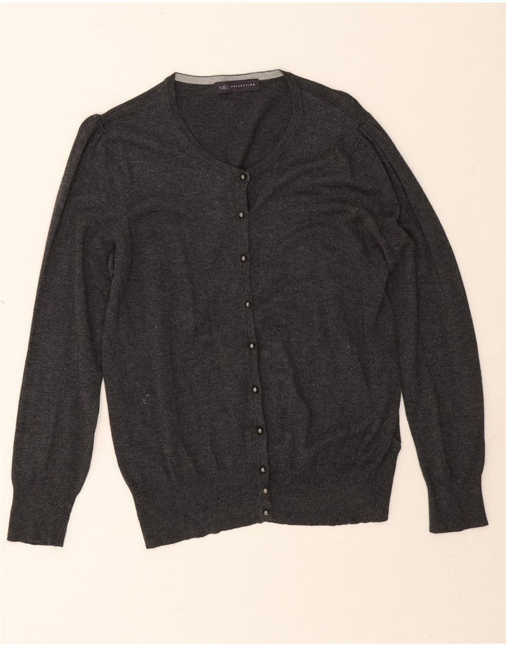 Женский кардиган Marks & Spencer UK 14 Средний Серый Вискоза