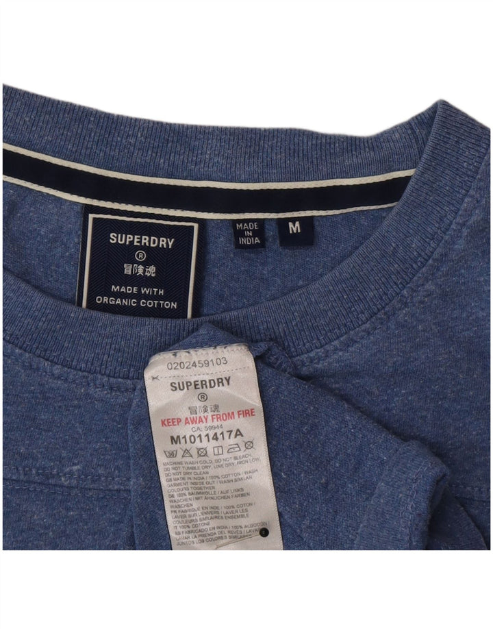 Мужская футболка Superdry Top из хлопка среднего синего цвета с крапинками