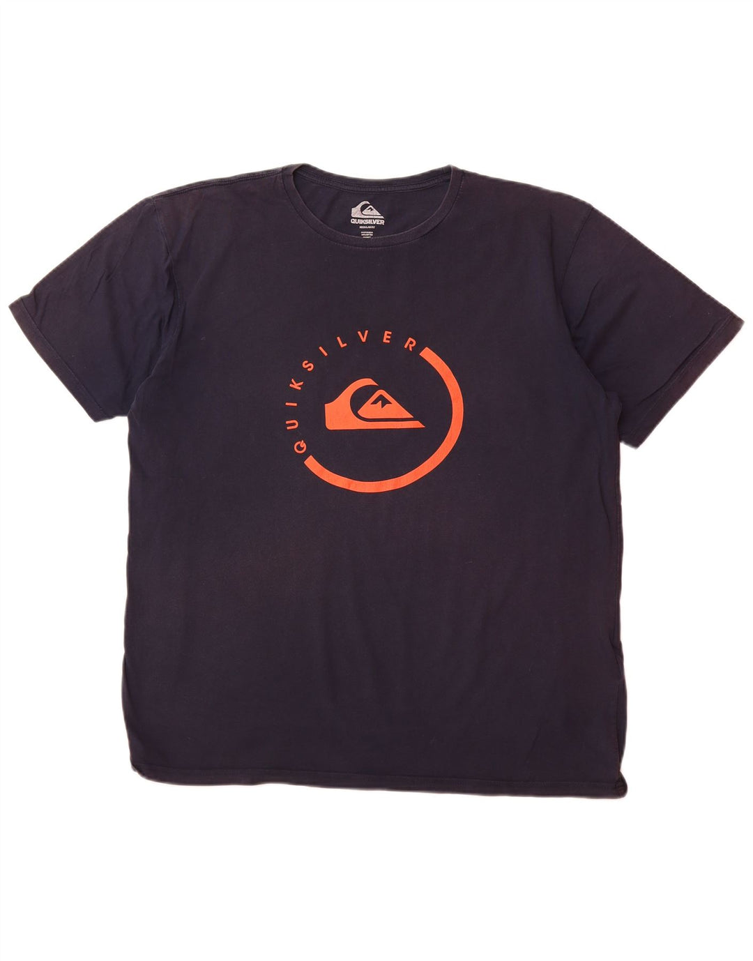 QUIKSILVER Mens Regular Fit Graphic T-Shirt Top XL Navy Blue Cotton
