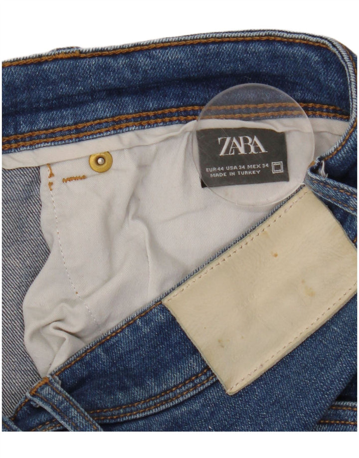 Мужские джинсы Zara Slim EU 44, большие W34 L30, синие