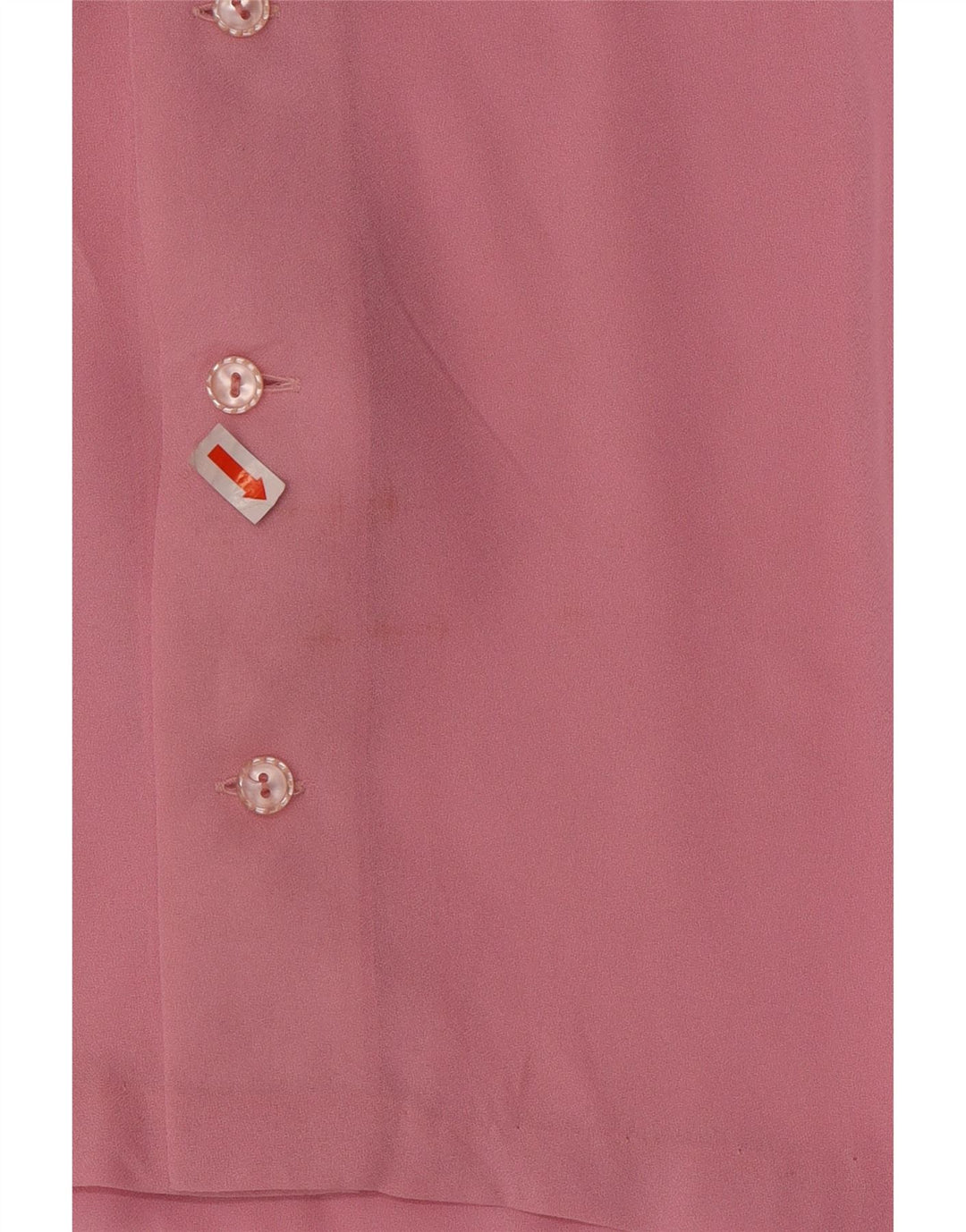 Винтажная женская блузка с длинным рукавом, топ UK 12, средний розовый цвет