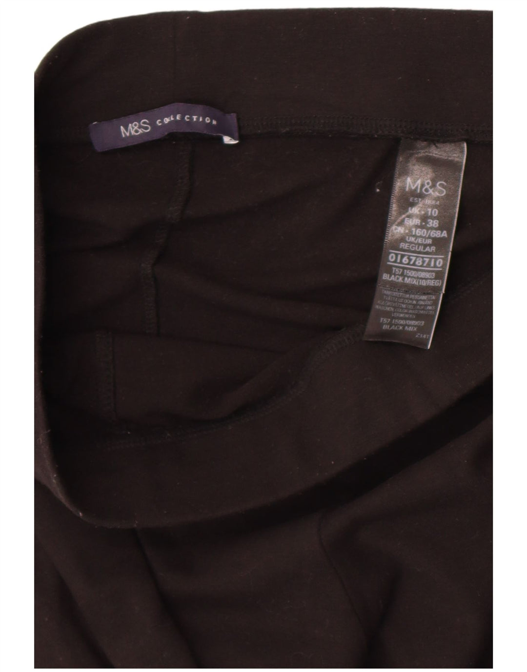 Женские леггинсы Marks & Spencer UK 10, черные, полиэстер