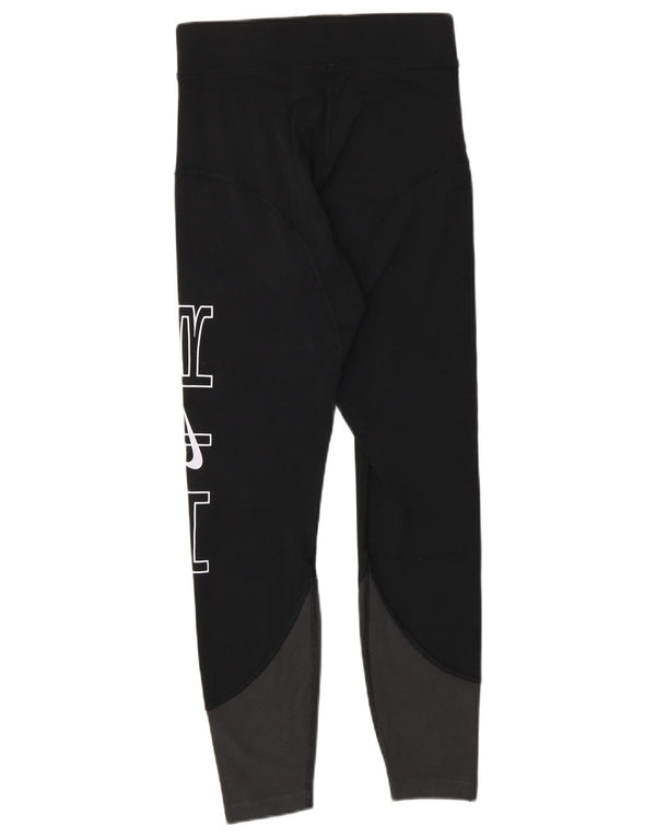 Женские леггинсы с рисунком Nike UK 8, маленькие черные хлопковые спортивные кроссовки