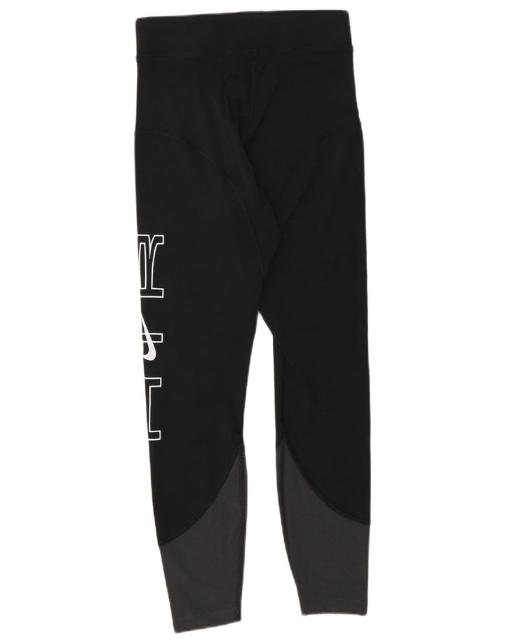 Женские леггинсы с рисунком Nike UK 8, маленькие черные хлопковые спортивные кроссовки