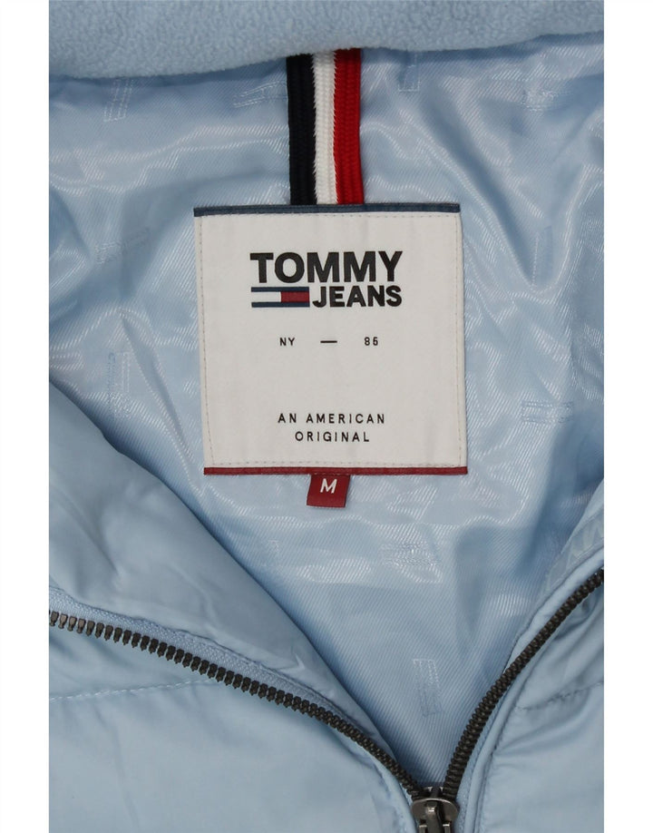 Женская стеганая куртка с капюшоном Tommy Hilfiger UK 14, средний синий полиэстер