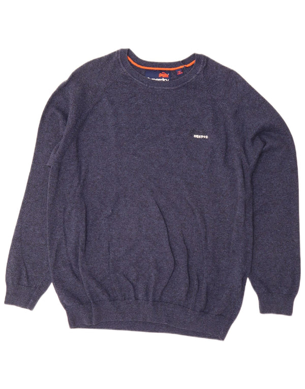 Мужской свитер с вырезом «лодочка» Superdry 2XL, темно-синий, хлопок