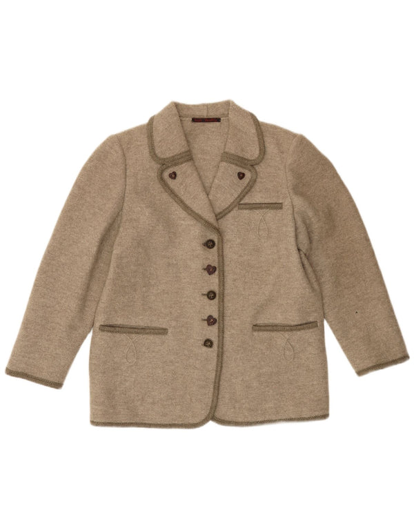 ВИНТАЖНЫЙ женский пиджак на 5 пуговицах, Великобритания, 16, большой, бежевый