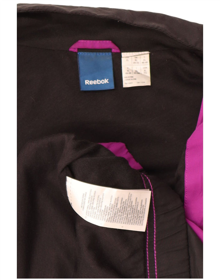 Женский спортивный костюм REEBOK, верхняя куртка UK 20/22 XL, розовый полиэстер с цветными блоками