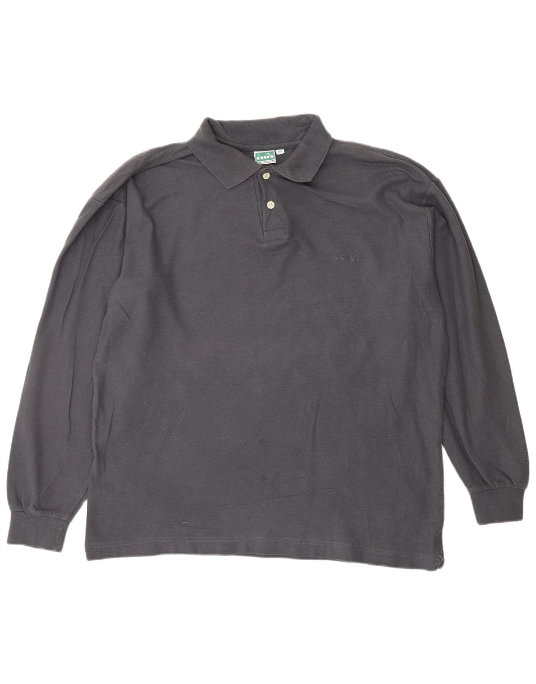 Мужская рубашка поло DIADORA с длинным рукавом IT 48, средний серый хлопок