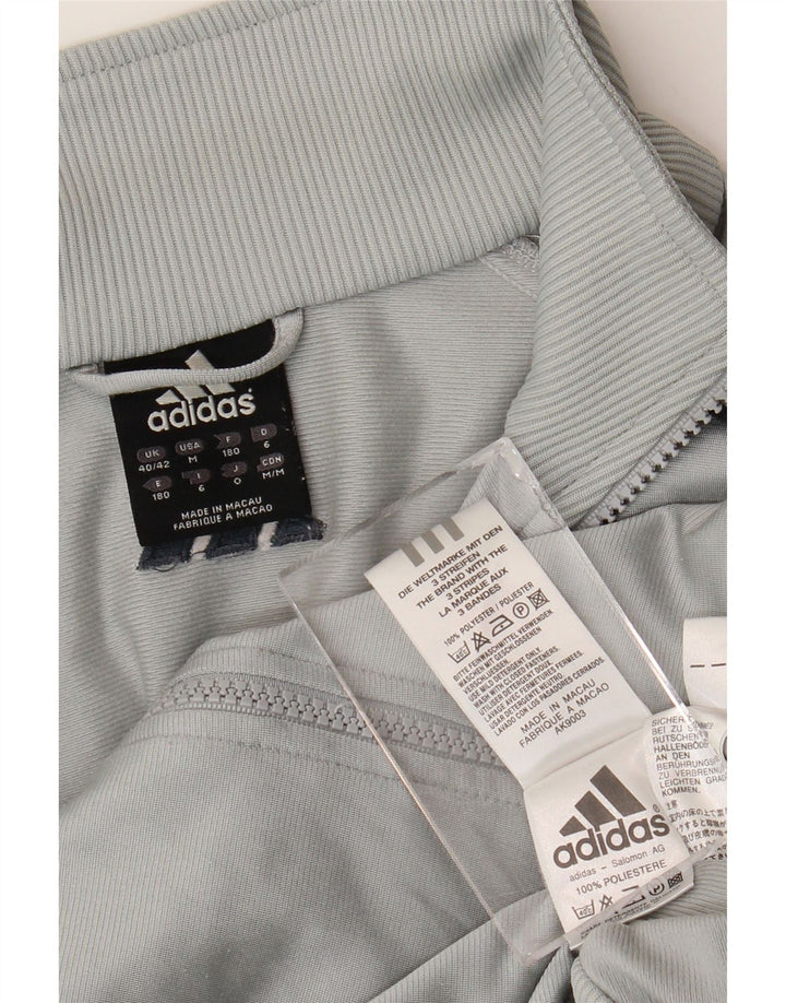 Мужская спортивная куртка свободного покроя Adidas, Великобритания, 40/42, средний серый полиэстер