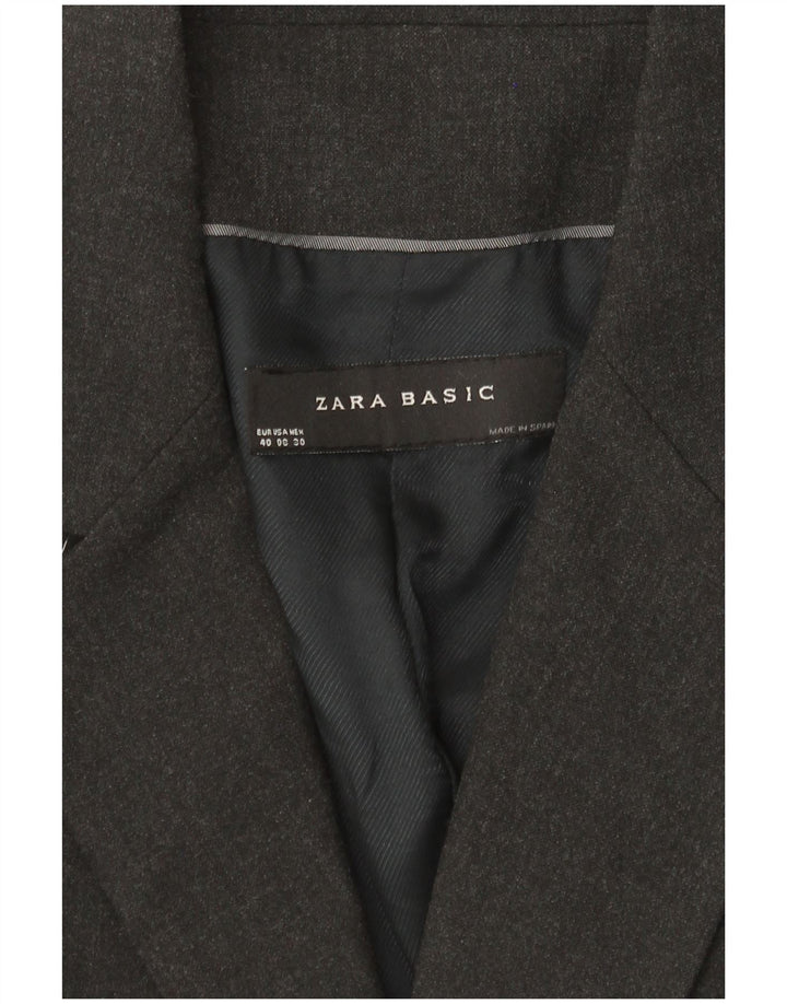 Женский пиджак на 1 пуговице Zara EU 40, средний серый цвет