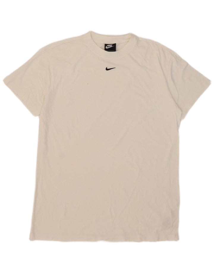 Мужская футболка Nike из хлопка белого цвета среднего размера