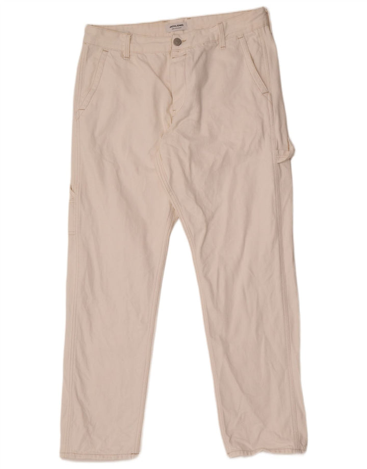 Мужские прямые джинсы-карго Jack & Jones W34 L30 белые