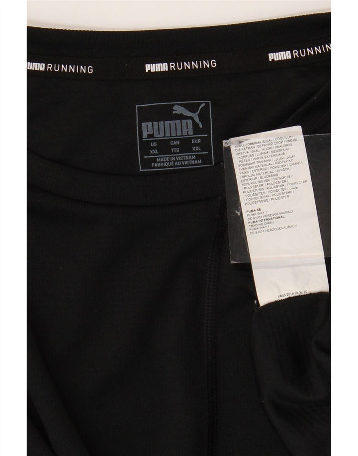 Мужской топ PUMA с длинным рукавом 2XL, черный полиэстер