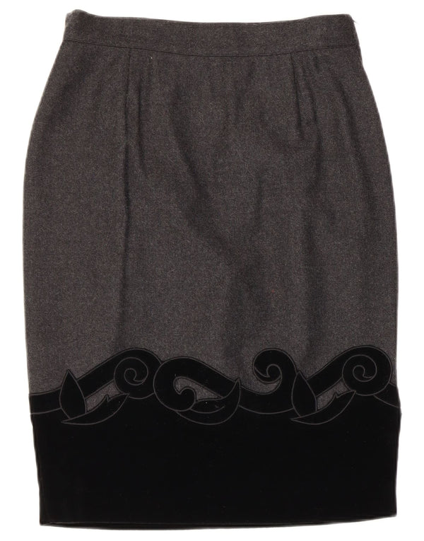 BLUMODE Womens Pencil Skirt IT 44 Medium W28 Grey Colourblock