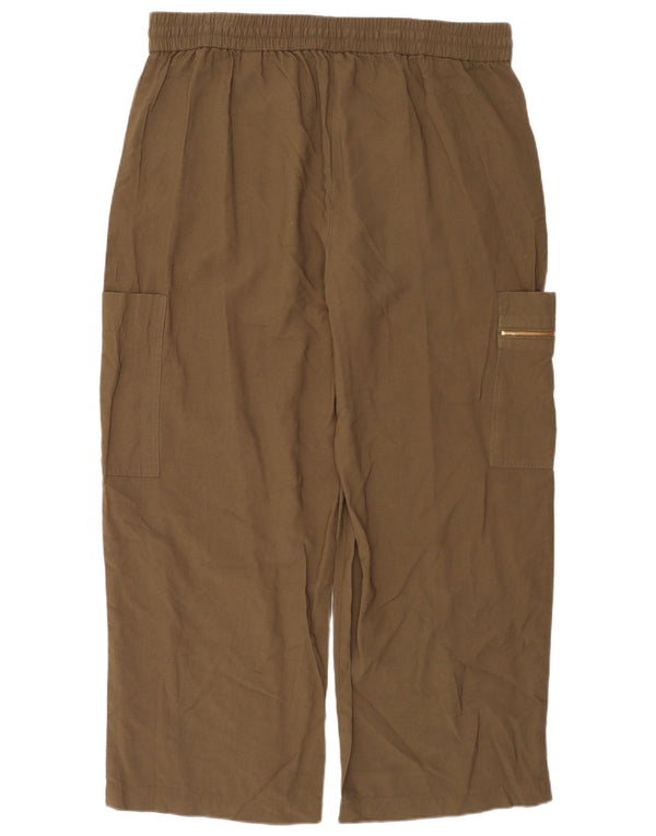 Женские прямые брюки карго Marks & Spencer UK 20 2XL W38 L29 хаки