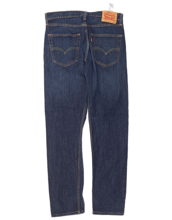 Мужские зауженные джинсы Levi's 502 W32 L30 темно-синие, хлопок