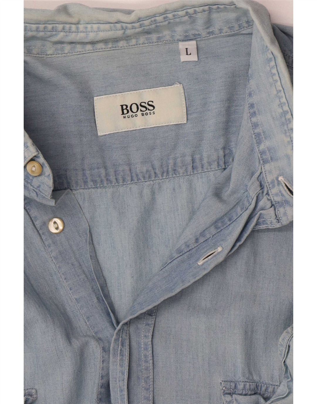 Мужская рубашка Hugo Boss, большая синяя