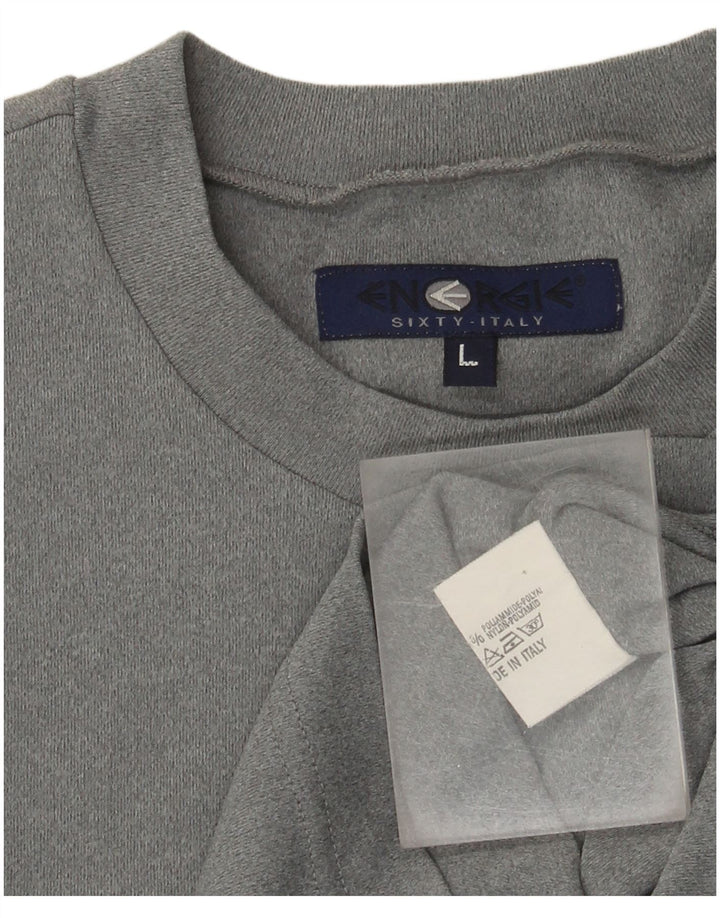 Футболка с рисунком для мальчиков Energie, топ 13–14 лет, большой размер, серый полиамид