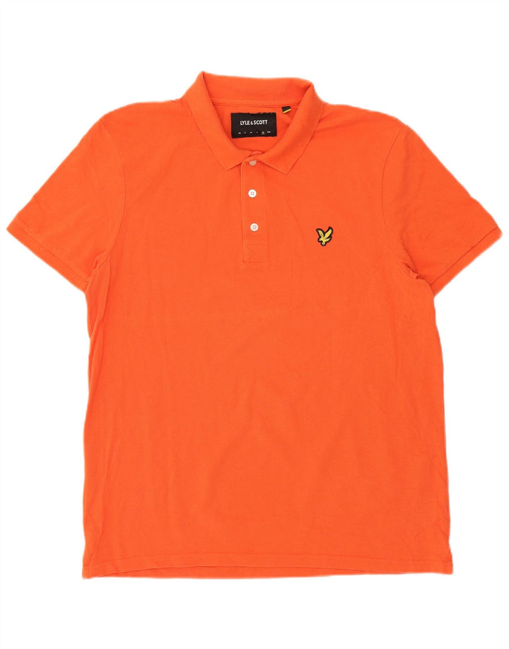 Мужская рубашка-поло Lyle & Scott XL оранжевая, хлопок