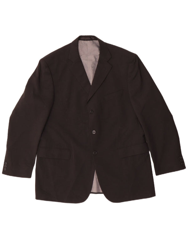 Мужской пиджак с 3 пуговицами Marks & Spencer UK 44 XL, черный полиэстер