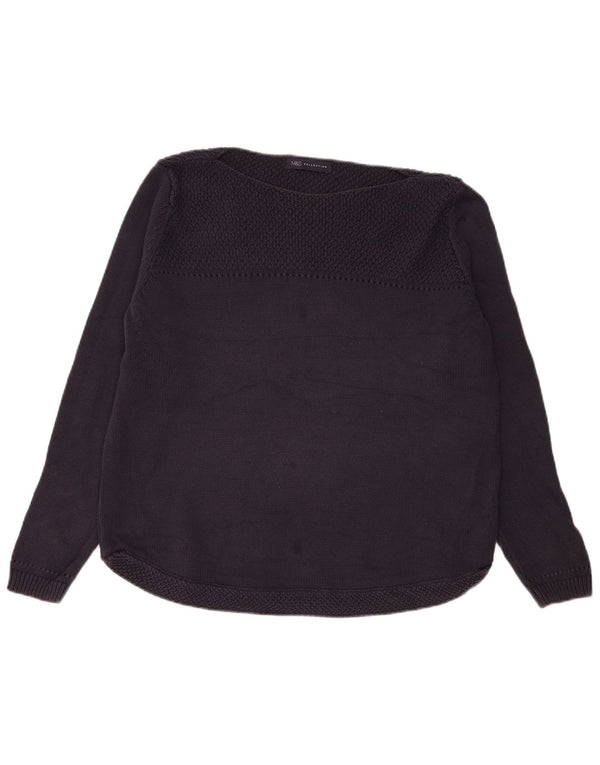 Женский джемпер с вырезом «лодочка» Marks & Spencer, Великобритания, 18 XL, темно-синий, хлопковый