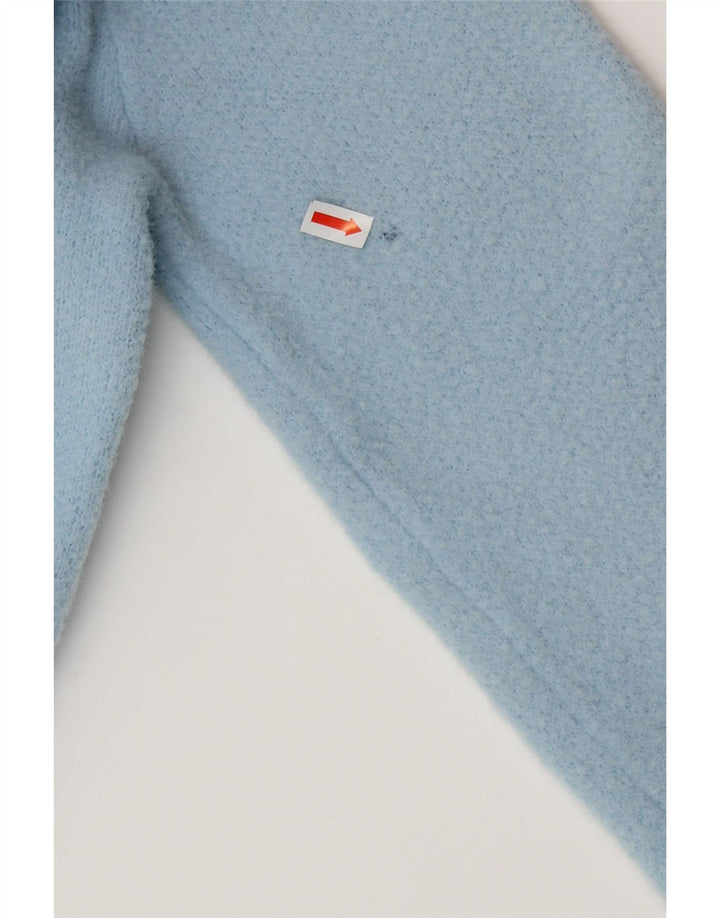 Женский укороченный джемпер с круглым вырезом ZARA UK 10, маленький синий нейлон